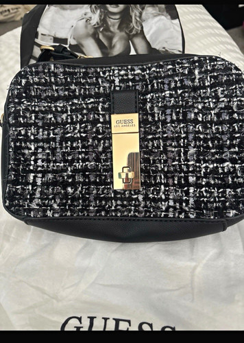 Guess black white tweed - black/white, faux