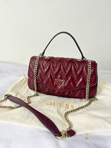 Guess burgundy adelard quilted - guess,