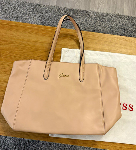 Guess pink faux leather - faux, logo