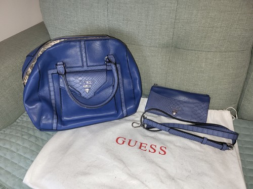 Blue guess bag with - bag, and