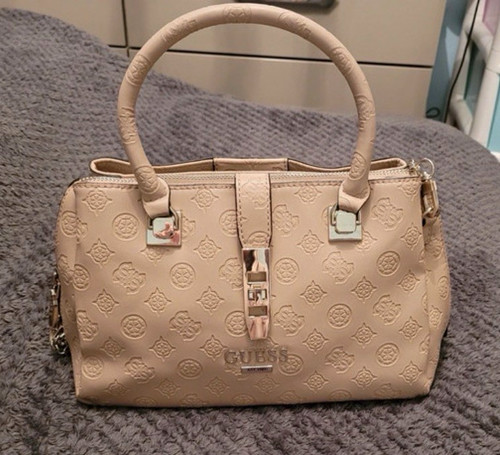 Guess beige logo embossed - beige,
