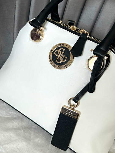 Guess white black - guess, leather