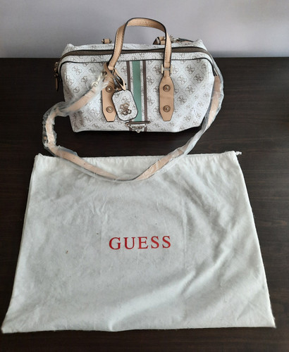 Guess logo print satchel top - logo,