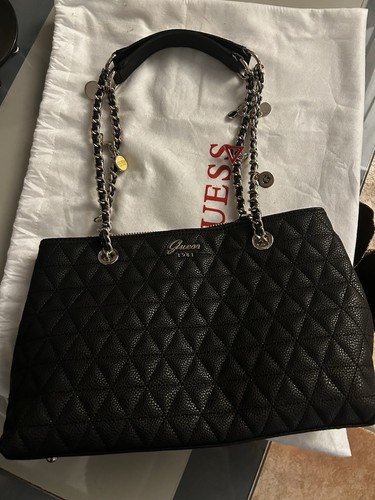 Guess handbag real leather - guess,