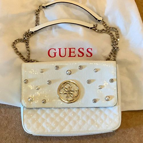 Guess white quilted - white, faux