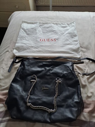 Guess black faux - guess, logo