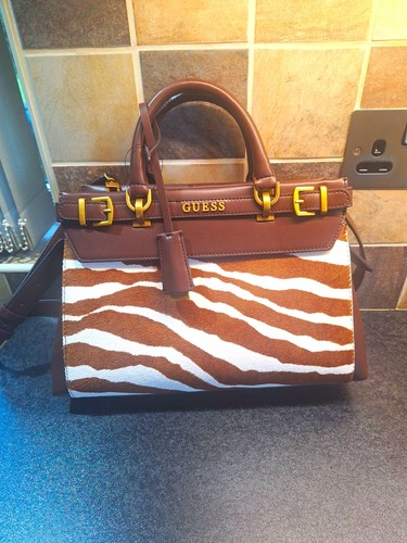Guess brown white animal - brown, &